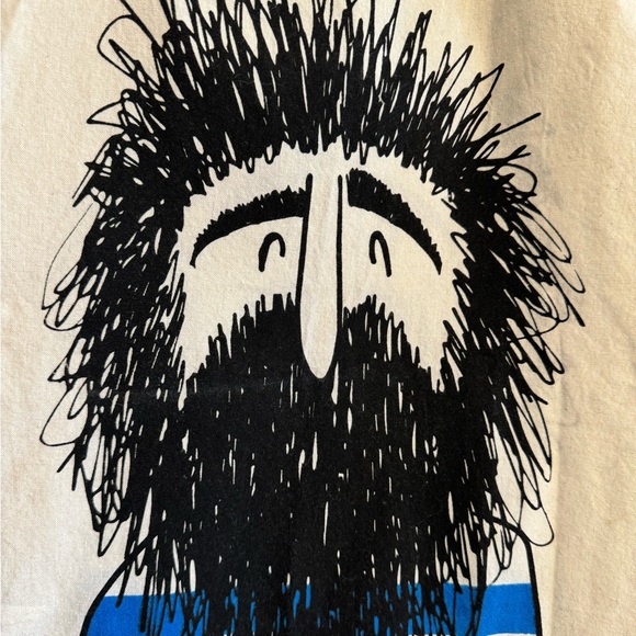 Etsy Sailor Artsy Cartoon Tote Bag Cream Blue OS - Picture 2 of 4